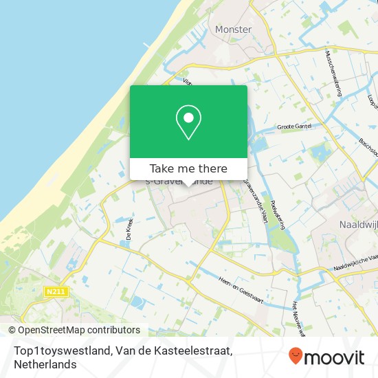 Top1toyswestland, Van de Kasteelestraat map