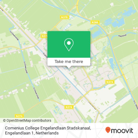 Comenius College Engelandlaan Stadskanaal, Engelandlaan 1 Karte