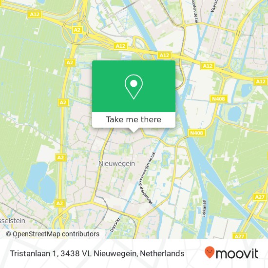 Tristanlaan 1, 3438 VL Nieuwegein map