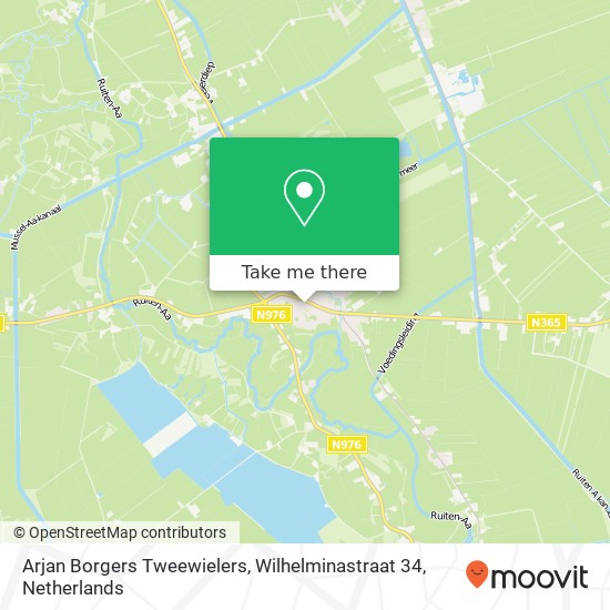 Arjan Borgers Tweewielers, Wilhelminastraat 34 map