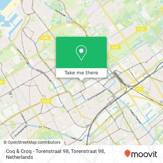 Coq & Croq - Torenstraat 98, Torenstraat 98 map