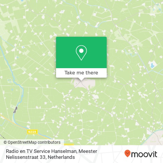 Radio en TV Service Hanselman, Meester Nelissenstraat 33 Karte