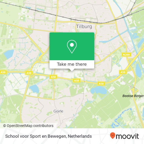 School voor Sport en Bewegen, Olympiaplein 383 Karte