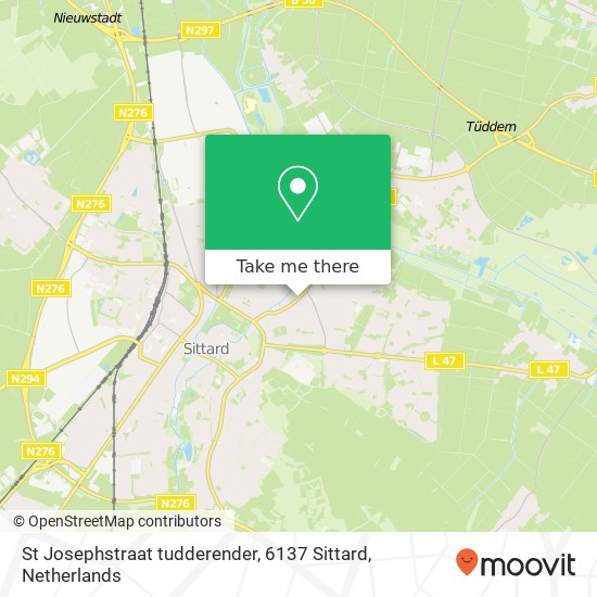 St Josephstraat tudderender, 6137 Sittard map