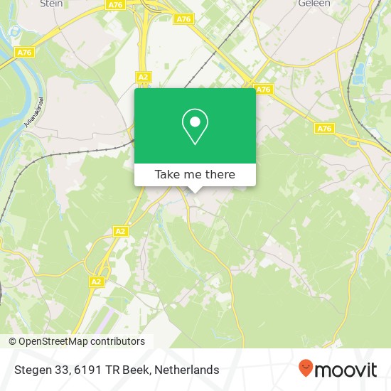 Stegen 33, 6191 TR Beek map