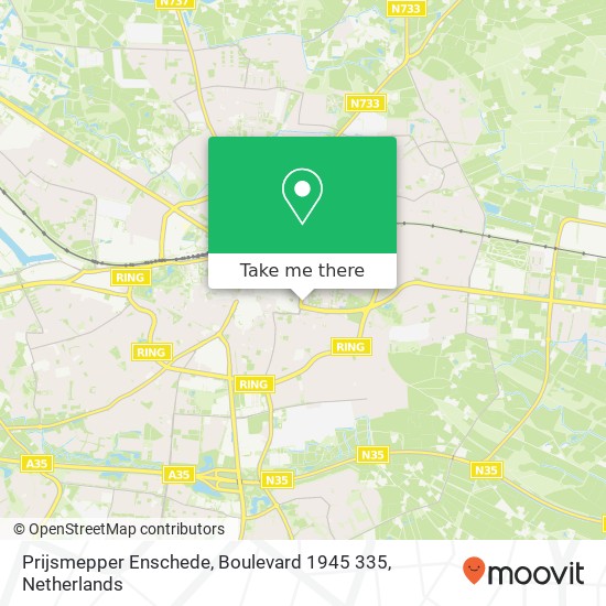 Prijsmepper Enschede, Boulevard 1945 335 map