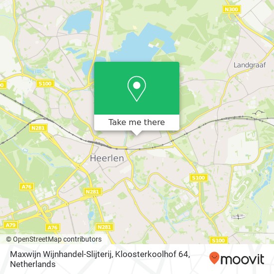 Maxwijn Wijnhandel-Slijterij, Kloosterkoolhof 64 map