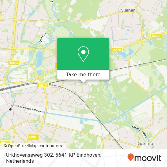 Urkhovenseweg 302, 5641 KP Eindhoven Karte