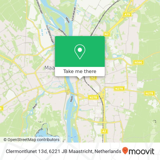 Clermontlunet 13d, 6221 JB Maastricht map