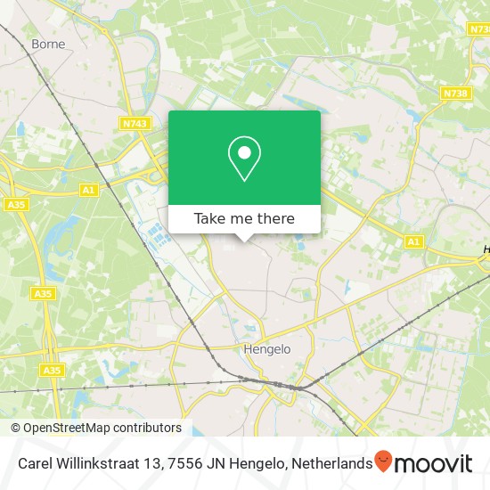 Carel Willinkstraat 13, 7556 JN Hengelo map