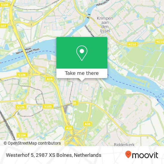 Westerhof 5, 2987 XS Bolnes map