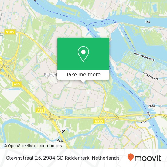 Stevinstraat 25, 2984 GD Ridderkerk map