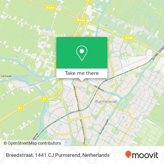 Breedstraat, 1441 CJ Purmerend Karte