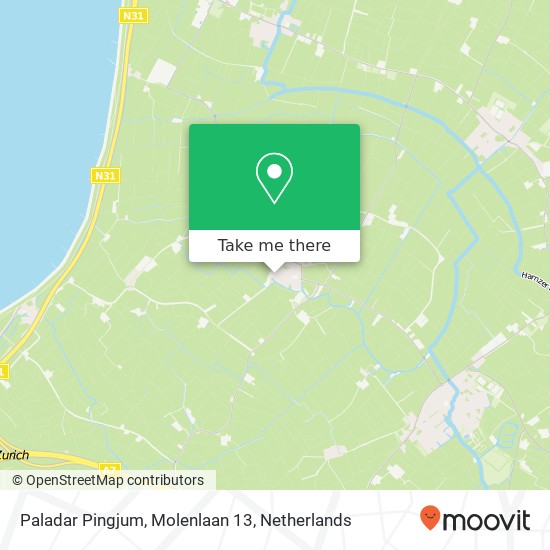 Paladar Pingjum, Molenlaan 13 Karte