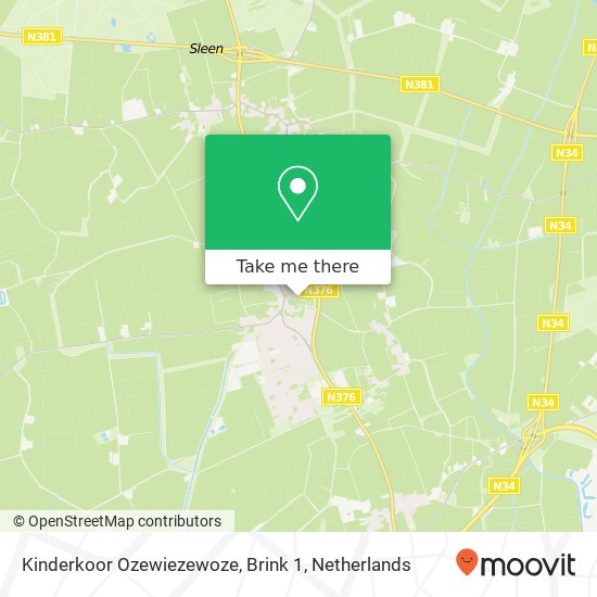 Kinderkoor Ozewiezewoze, Brink 1 map