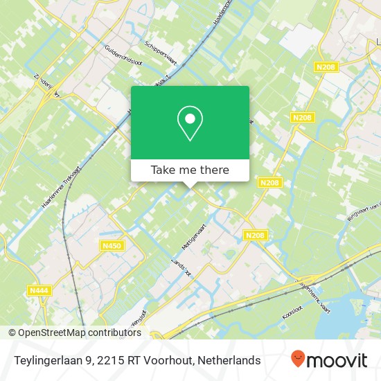 Teylingerlaan 9, 2215 RT Voorhout map