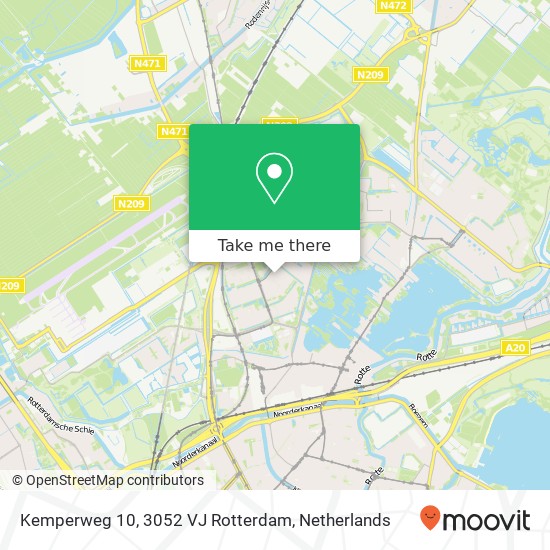 Kemperweg 10, 3052 VJ Rotterdam map