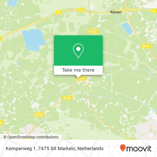 Kemperweg 1, 7475 SX Markelo map