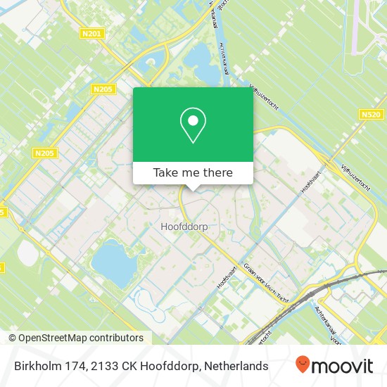 Birkholm 174, 2133 CK Hoofddorp map