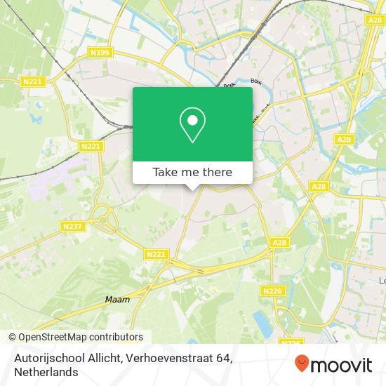 Autorijschool Allicht, Verhoevenstraat 64 map