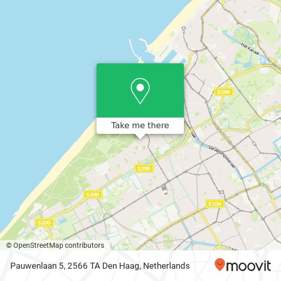 Pauwenlaan 5, 2566 TA Den Haag Karte