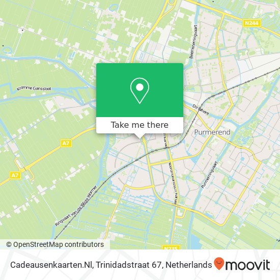 Cadeausenkaarten.Nl, Trinidadstraat 67 map