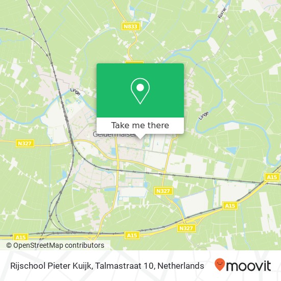 Rijschool Pieter Kuijk, Talmastraat 10 map