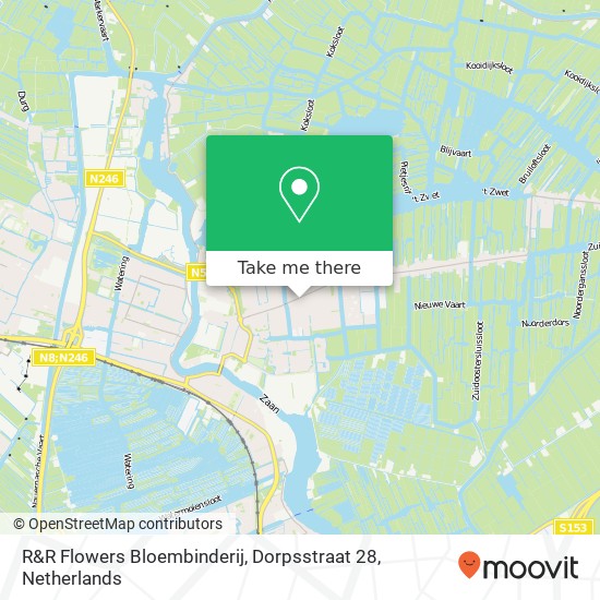 R&R Flowers Bloembinderij, Dorpsstraat 28 map