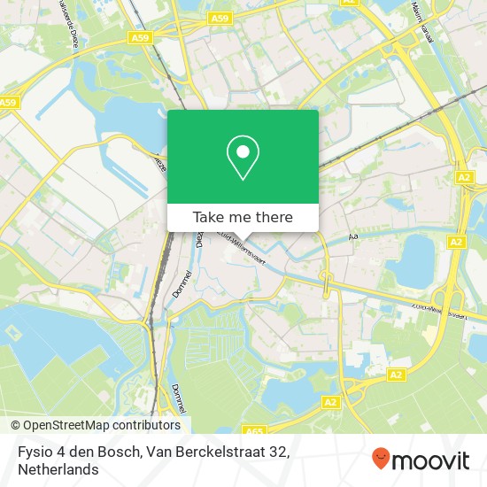 Fysio 4 den Bosch, Van Berckelstraat 32 map