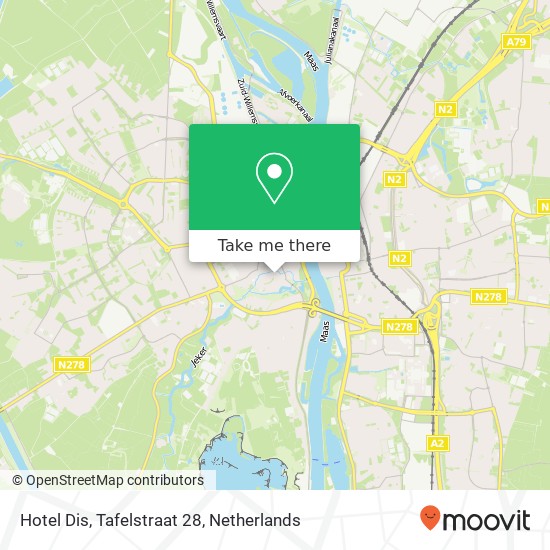 Hotel Dis, Tafelstraat 28 Karte