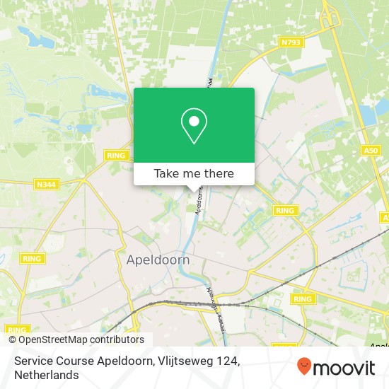 Service Course Apeldoorn, Vlijtseweg 124 Karte