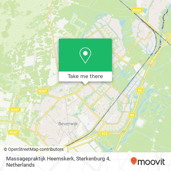 Massagepraktijk Heemskerk, Sterkenburg 4 Karte