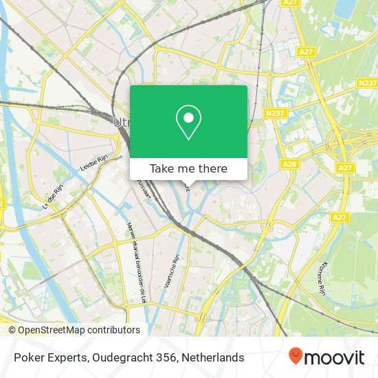 Poker Experts, Oudegracht 356 map