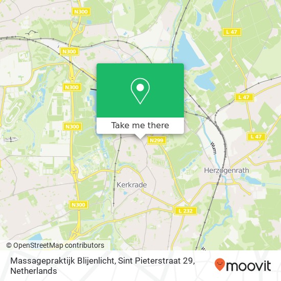 Massagepraktijk Blijenlicht, Sint Pieterstraat 29 map