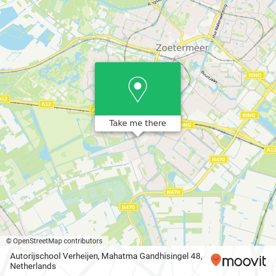 Autorijschool Verheijen, Mahatma Gandhisingel 48 map