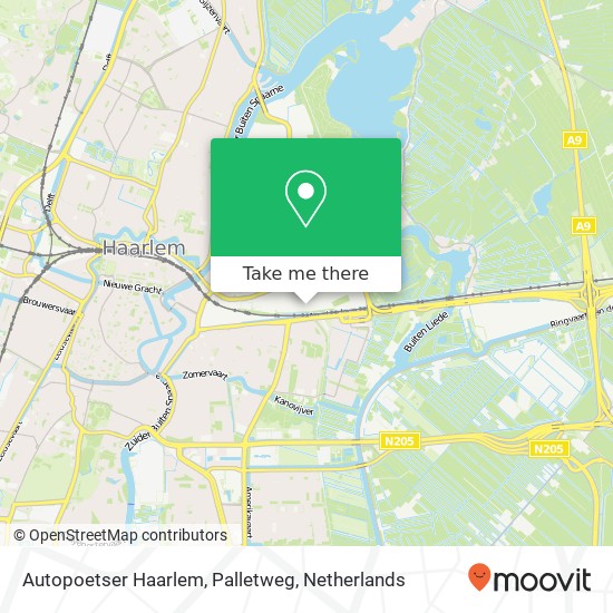 Autopoetser Haarlem, Palletweg map