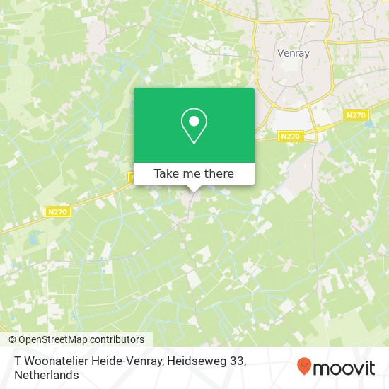 T Woonatelier Heide-Venray, Heidseweg 33 Karte