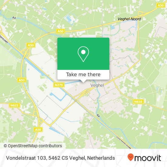 Vondelstraat 103, 5462 CS Veghel map