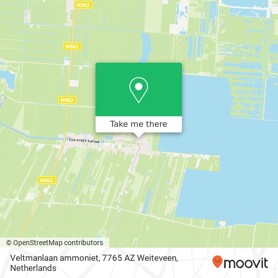 Veltmanlaan ammoniet, 7765 AZ Weiteveen map