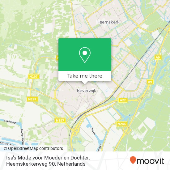 Isa's Mode voor Moeder en Dochter, Heemskerkerweg 90 map