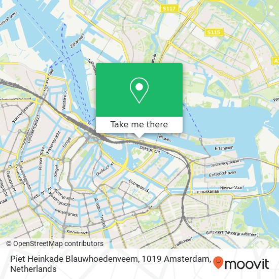 Piet Heinkade Blauwhoedenveem, 1019 Amsterdam map