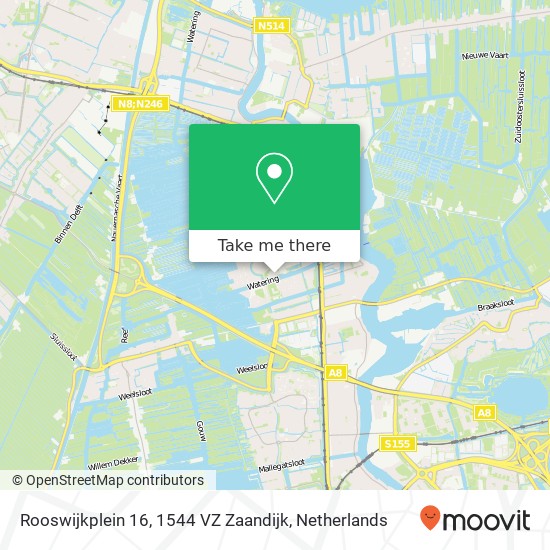 Rooswijkplein 16, 1544 VZ Zaandijk Karte