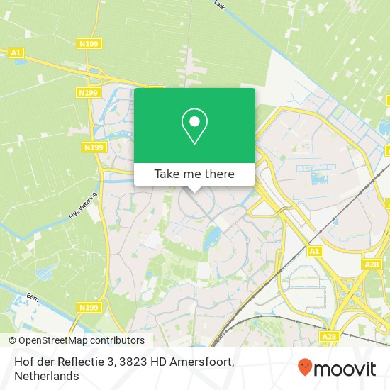 Hof der Reflectie 3, 3823 HD Amersfoort map