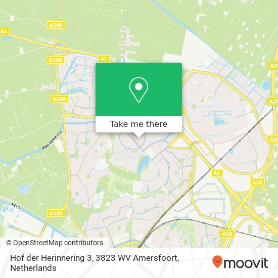 Hof der Herinnering 3, 3823 WV Amersfoort map