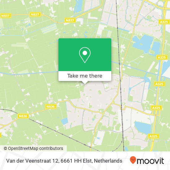 Van der Veenstraat 12, 6661 HH Elst map