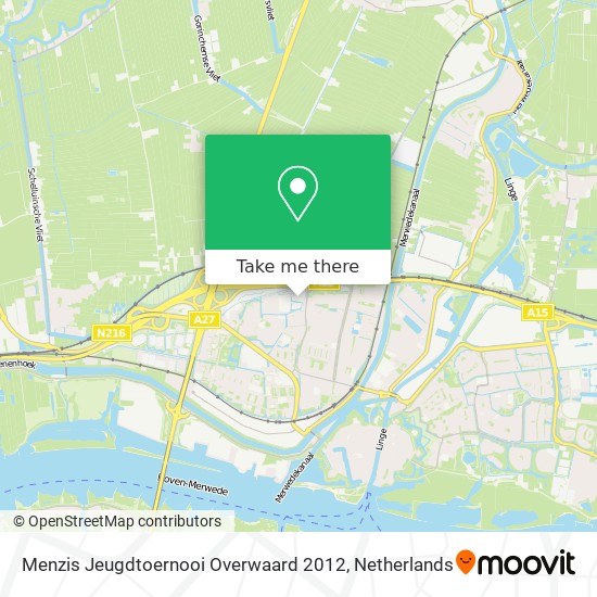 Menzis Jeugdtoernooi Overwaard 2012 map