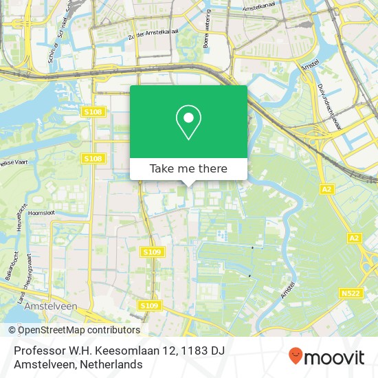 Professor W.H. Keesomlaan 12, 1183 DJ Amstelveen map