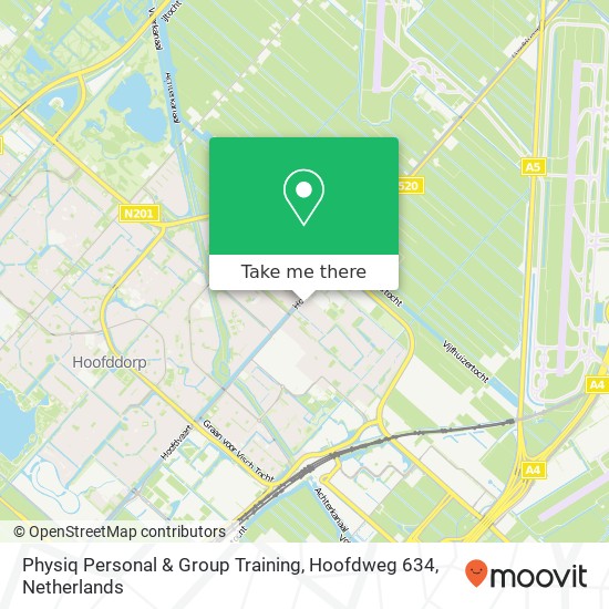 Physiq Personal & Group Training, Hoofdweg 634 map