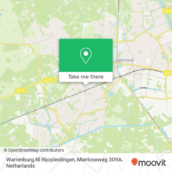 Warrenburg.Nl Rijopleidingen, Mierloseweg 309A map