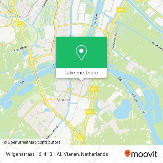 Wilgenstraat 16, 4131 AL Vianen map